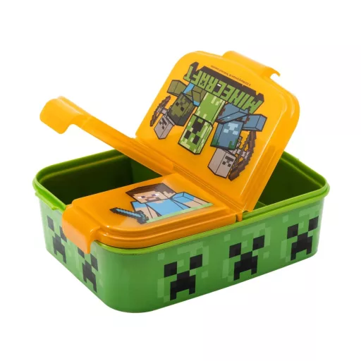 Minecraft 3 rekeszes szendvicsdoboz