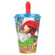 Sonic, a sündisznó műanyag szívószálas pohár 430ml