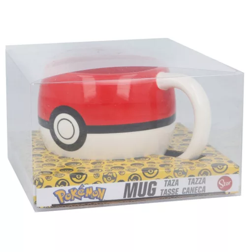 Pokémon Pokeball 3D kerámia bögre 490ml