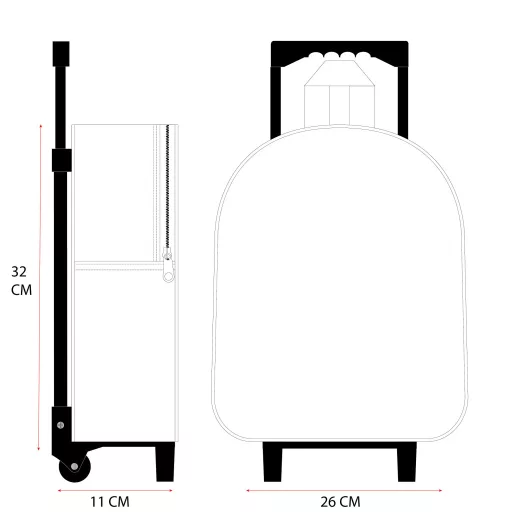 Mancs Őrjárat 3D gurulós ovis hátizsák, táska 32 cm