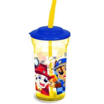 Mancs Őrjárat műanyag szívószálas pohár 300 ml