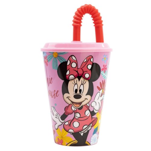 Disney Minnie műanyag szívószálas pohár 430ml