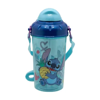 Disney Lilo és Stitch, A csillagkutya műanyag szívószálas kulacs 465ml