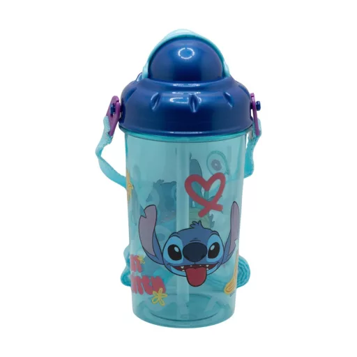 Disney Lilo és Stitch, A csillagkutya műanyag szívószálas kulacs 465ml