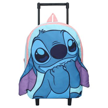   Disney Lilo és Stitch, A csillagkutya 3D gurulós ovis hátizsák, táska 33 cm