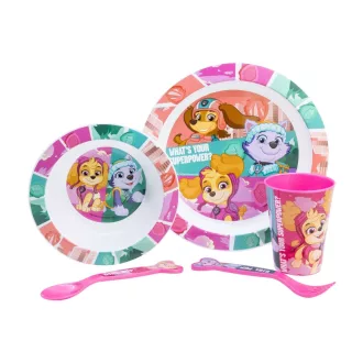   Mancs Őrjárat Girl Power 5 részes műanyag mikrózható étkészlet