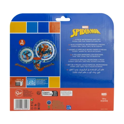 Pókember 5 részes műanyag mikrózható étkészlet
