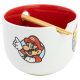 Super Mario Ramen tál evőpálcikákkal