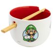 Super Mario Ramen tál evőpálcikákkal