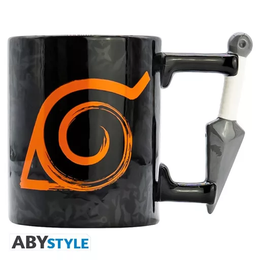 Naruto Shippuden 3D fogantyús bögre Kunai Konoha 460 ml