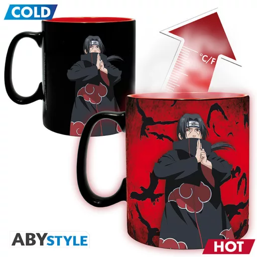 Naruto Shippuden bögre hőre változó -460ml- Kakashi/Itachi 460 ml