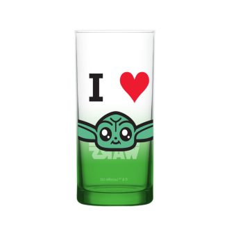 Star Wars Baby Yoda prémium üveg pohár 290 ml