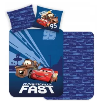 Disney Verdák Dynamically Fast ágyneműhuzat garnitúra 140x200cm, 70x90cm