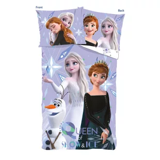   Disney Jégvarázs Queen of Snow & Ice ágyneműhuzat 140×200 cm, 70×90 cm