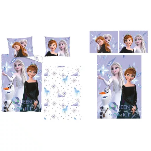 Disney Jégvarázs Queen of Snow & Ice ágyneműhuzat 140×200 cm, 70×90 cm