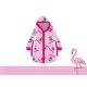 Flamingó mikroszálas kapucnis köntös gyerekeknek