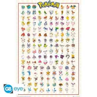 Pokemon maxi poszter 91,5x61cm Kanto 151