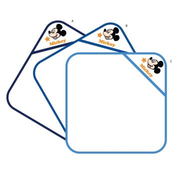   Disney Mickey kapucnis babatörölköző hímzett mintával - sötétkék