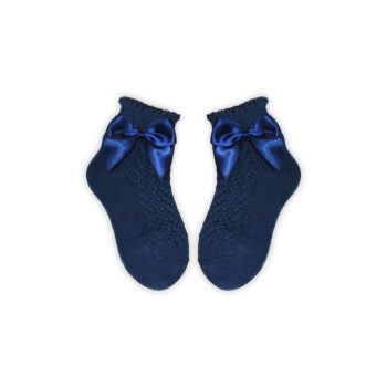 Baba zokni kislányoknak horgolt felsőrésszel - masni díszítéssel (13/14)