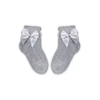 Baba zokni kislányoknak horgolt felsőrésszel - masni díszítéssel (13/14)