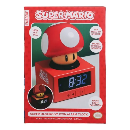 Super Mario digitális ébresztőóra éjszakai fénnyel