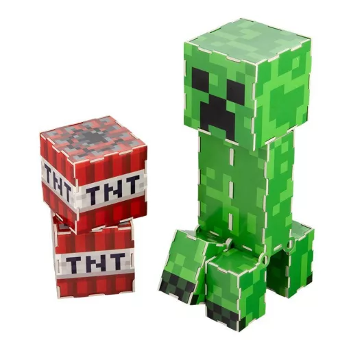 Minecraft Creeper & TNT építőkészlet/puzzle