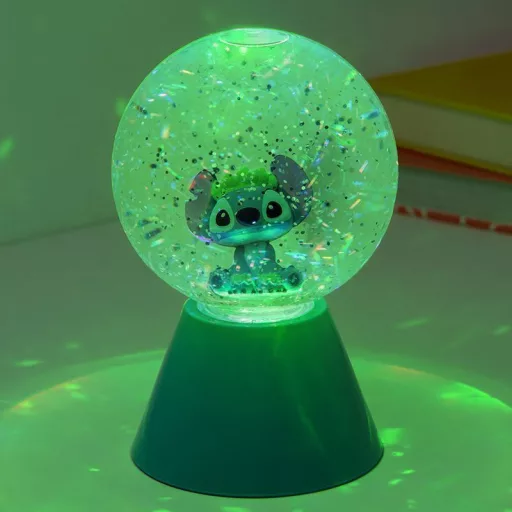 Disney Lilo és Stitch, A csillagkutya LED csillogó világító hógömb