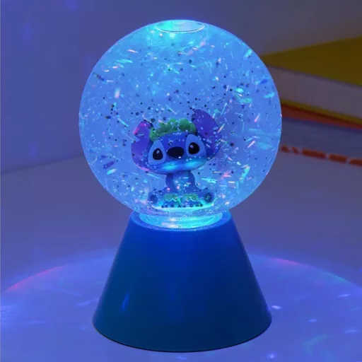 Disney Lilo és Stitch, A csillagkutya LED csillogó világító hógömb