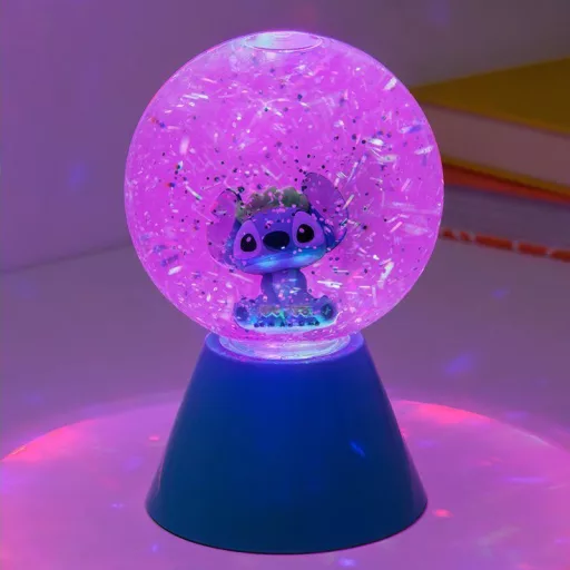 Disney Lilo és Stitch, A csillagkutya LED csillogó világító hógömb