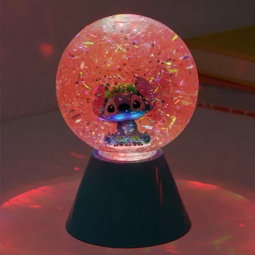 Disney Lilo és Stitch, A csillagkutya LED csillogó világító hógömb