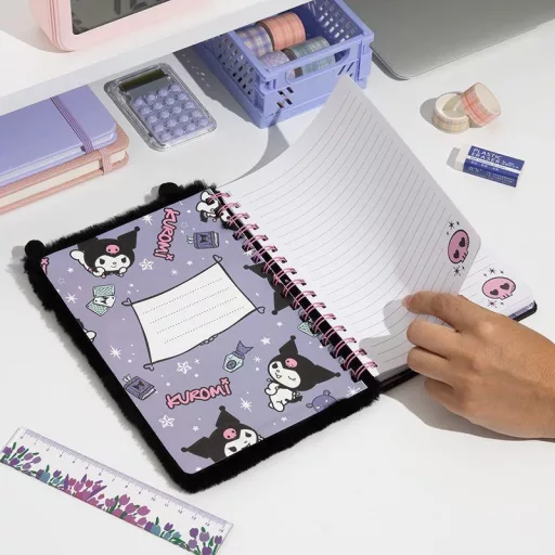Hello Kitty Kuromi A5 plüss jegyzetfüzet