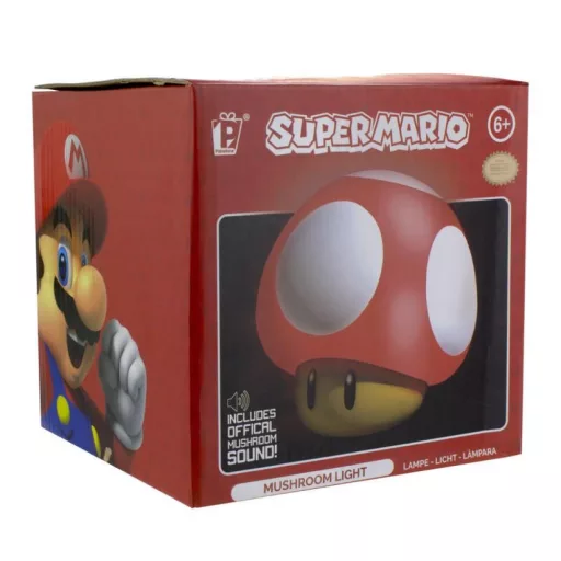 Super Mario gomba lámpa, éjszakai fény 12 cm