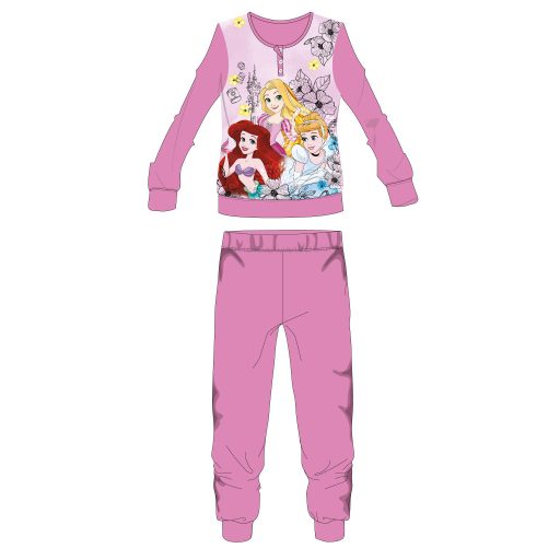 Disney Hercegnők polár pizsama - téli vastag gyerek pizsama (122)
