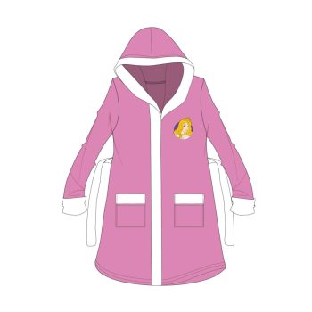 Disney Hercegnők kapucnis pamut köntös gyerekeknek - világosrózsaszín  (98-104)