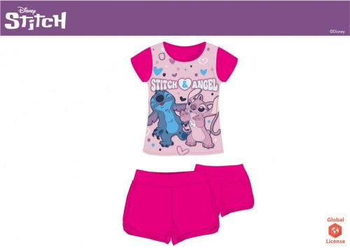Disney Stitch nyári együttes póló rövidnadrág szett (128 cm)