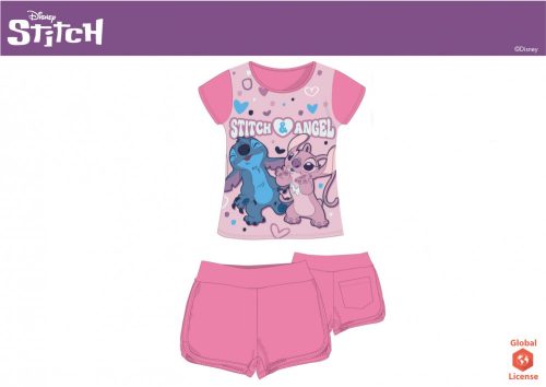 Disney Stitch nyári együttes póló rövidnadrág szett (104 cm)