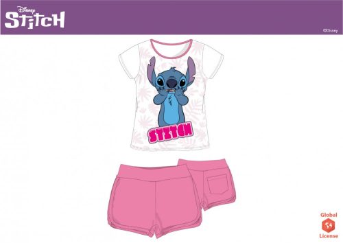 Disney Stitch nyári együttes póló rövidnadrág szett (140 cm)
