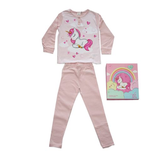 Unikornis vékony pamut gyerek pizsama (128)