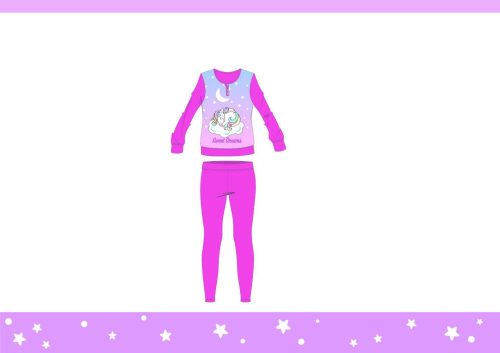 Unikornis téli vastag gyerek pizsama (140)