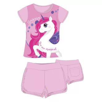 Unikornis nyári együttes póló rövidnadrág szett (110 cm)