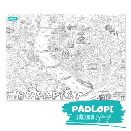 Budapest Padlopi letörölhető színező