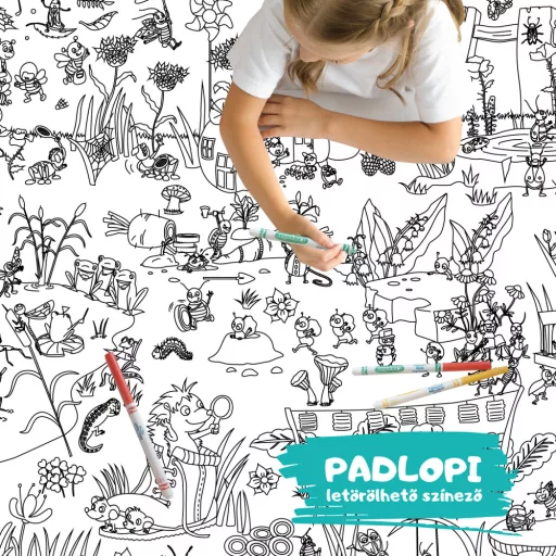 Bogarak mókás világa Padlopi letörölhető színező