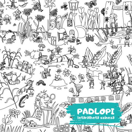 Bogarak mókás világa Padlopi letörölhető színező