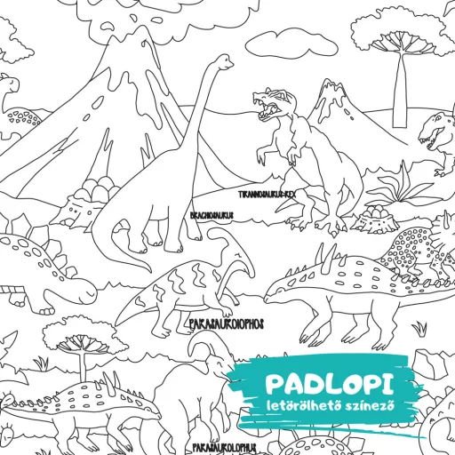 Dinoszaurusz Padlopi letörölhető színező