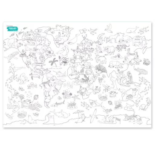 Földünk állatai Padlopi letörölhető színező