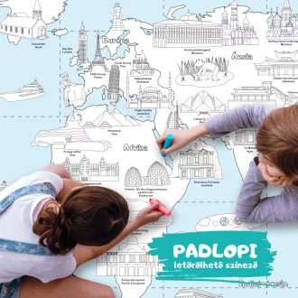 Földünk nevezetességei Padlopi letörölhető színező
