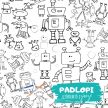 Robotos Padlopi letörölhető színező