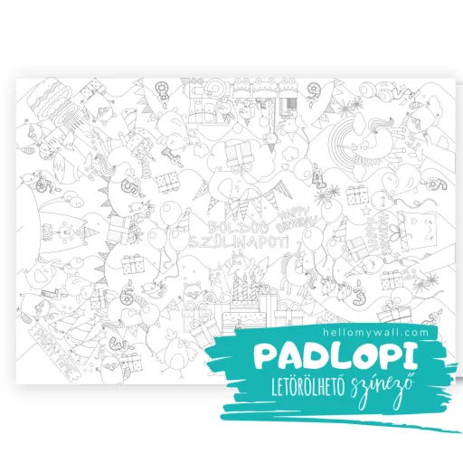 Szülinap Padlopi letörölhető színező