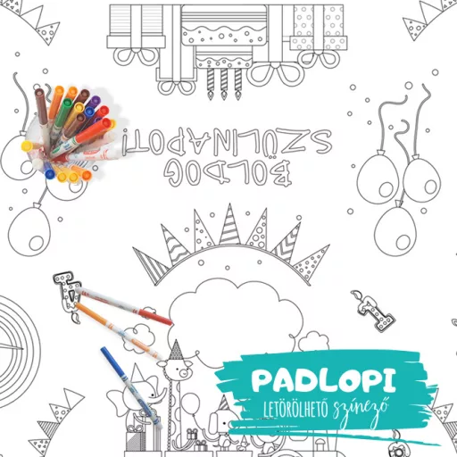 Szülinap Padlopi letörölhető színező