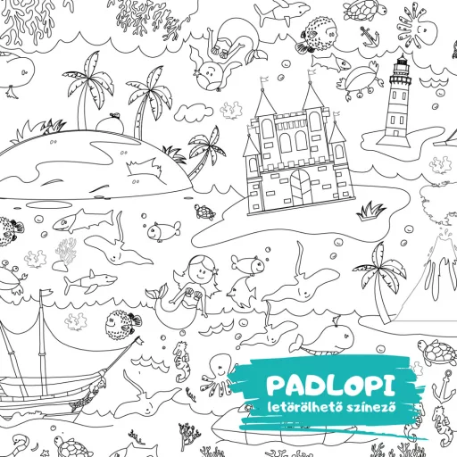 Tengeri világ Padlopi letörölhető színező